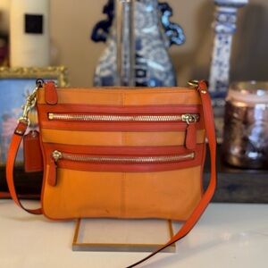 🧡 COACH BONNIE DOUBLE ZIP POCKET SWING CROSSBODY BAG!